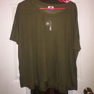 Dark green flowy shirt