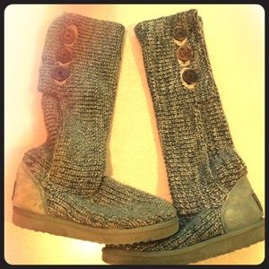 UGG Grey Crochet Tall Boots