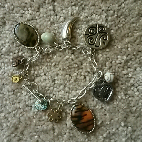 Animal Print Safari Charm Bracelet