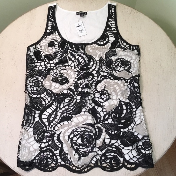 New XS Express Sequin Top