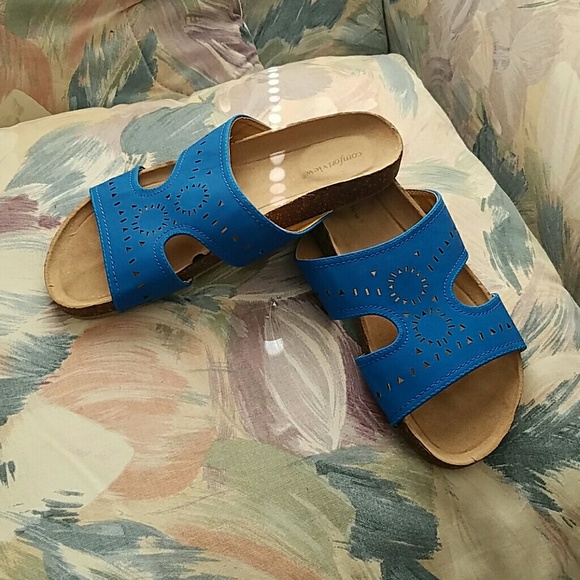 Blue sandals