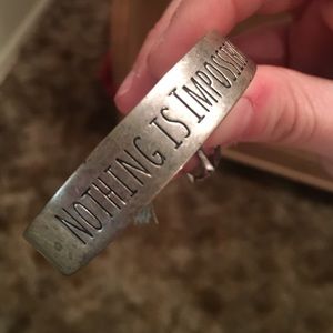 "Nothing is impossible" cuff bracelet