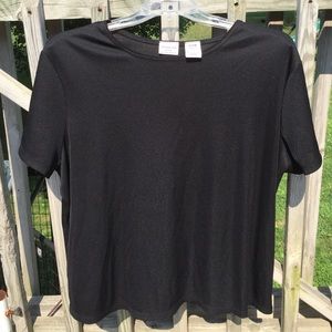 Black short sleeved blouse