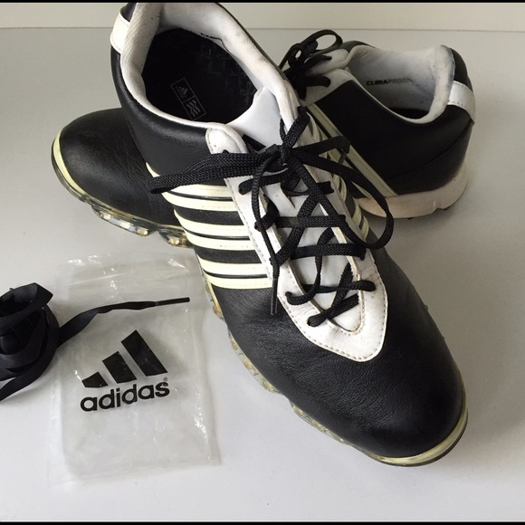 Adidas black and white Golf shoes