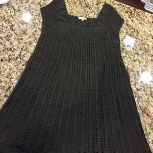 NWT JOIE crochet dress "rosine" M $248 black olive