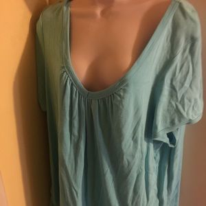 Plus cotton tunic type top with short sleeves. 26