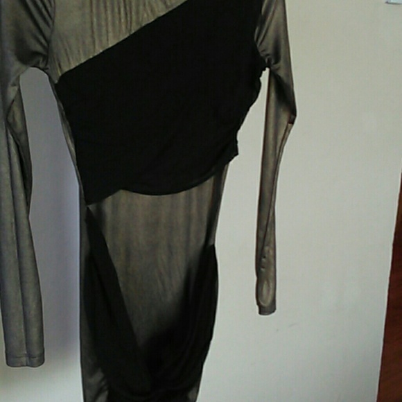 Gold long sleeve dress