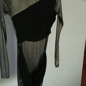 Gold long sleeve dress