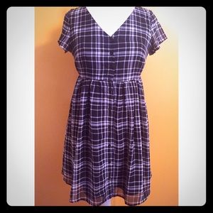 *Reduced* Cute Plaid Chiffon Dress -New with Tags!
