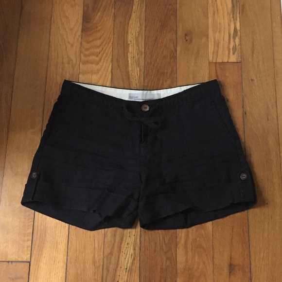 SALE Black Linen Shorts