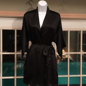 VS black Satin robe size M/L