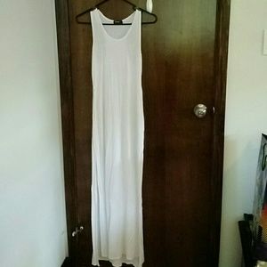 White side slit tunic