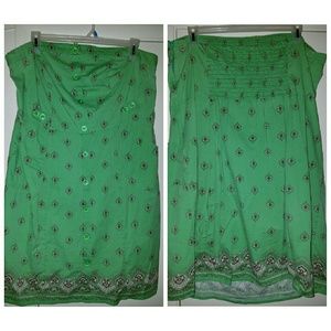 Strapless mini dress