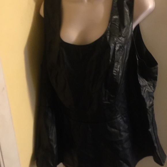 Plus torrid faux leather peplum top. Sz 3