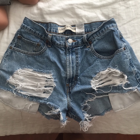 High waisted cut offs