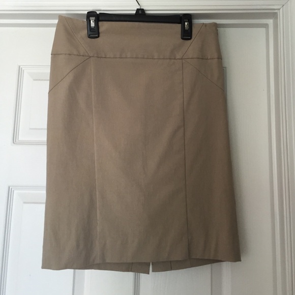 Tan pencil skirt