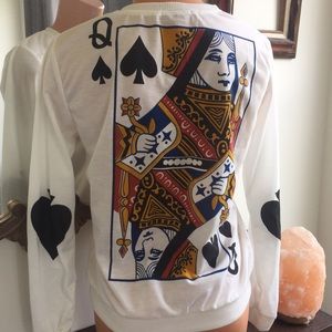 Queen of spades sweat shirt