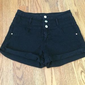 Black high waisted shorts
