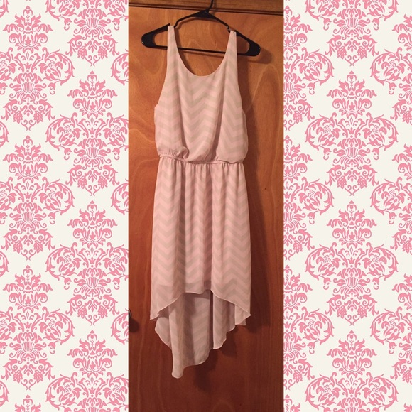 Chevron high-low dress