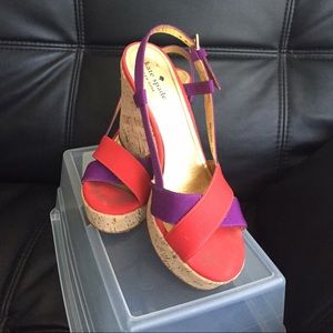 REDUCED!! Kate Spade Platform Cork Wedge Sandals