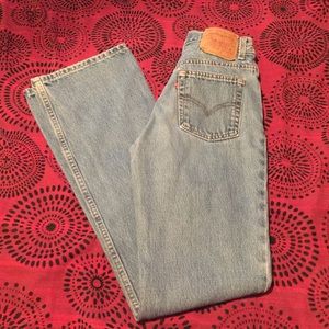 517 Levis boot cut jeans.