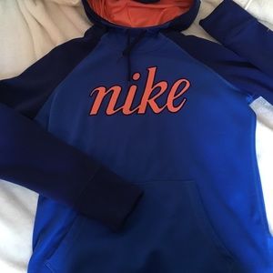 Blue and orange Nike Therma-Fit hoodie