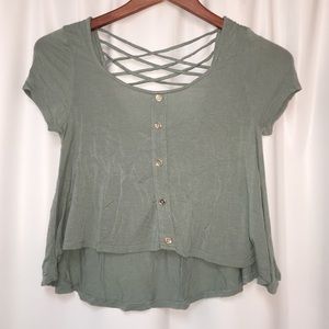 Charlotte Russe, Size XS, cropped shirt