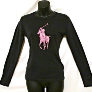 Ralph Lauren Black Label Pink Pony L/S Crew Neck