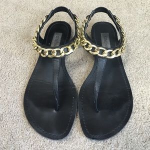 Steve Madden gold chain sandals