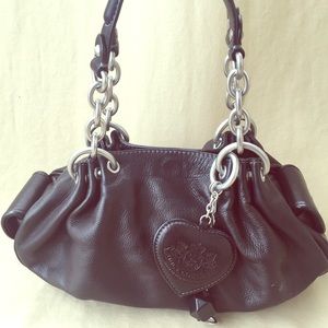 Black leather Juicy Couture purse