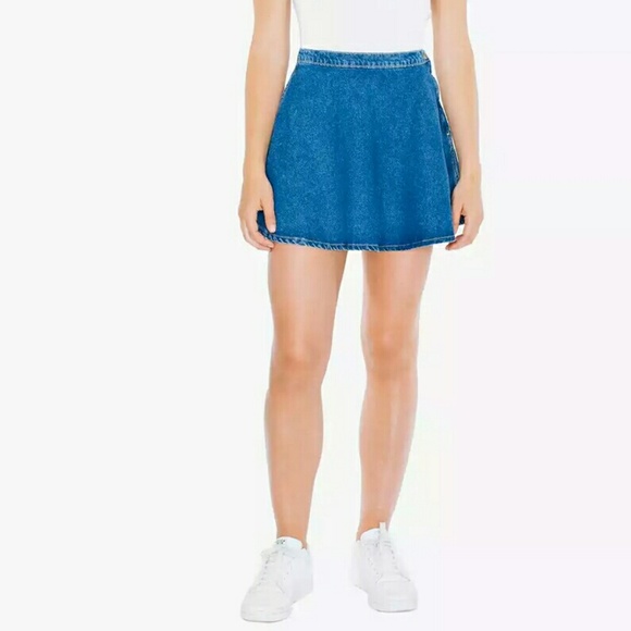 Denim Circle Skirt in Dark Wash Indigo - Picture 2 of 3