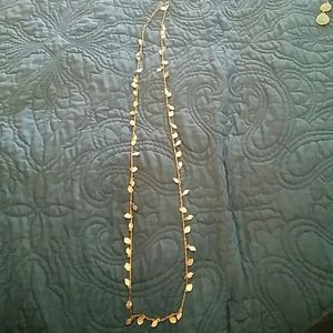 Long Gold Leaf Necklace