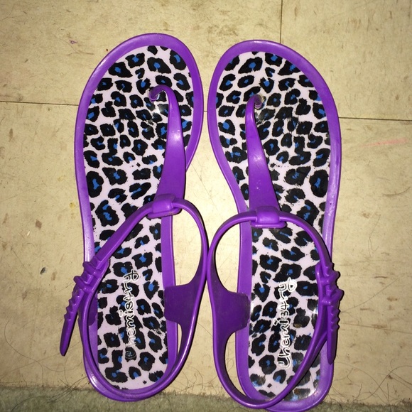 Purple Cheetah Sandals - Picture 1 of 2