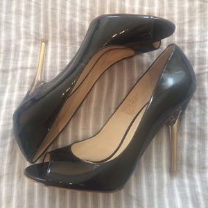 Boutique 9 Patent leather open toe stilettos