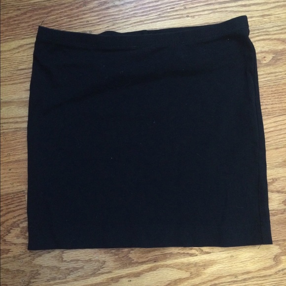 Black mini skirt