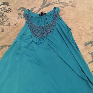 Blue beaded top