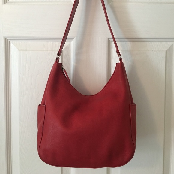 Independent Designer Handbags - Red Leather Shoulder Bag