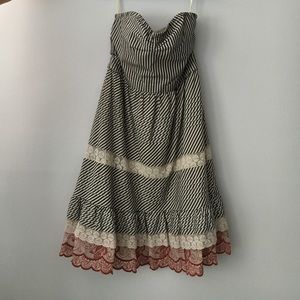 Anthropologie bustier fit and flare dress