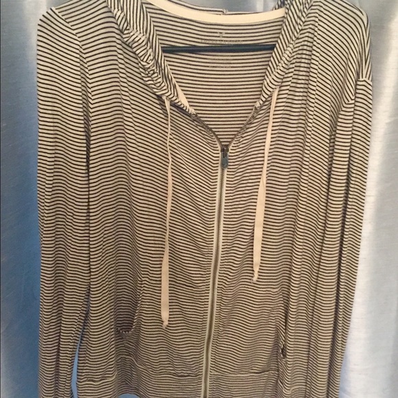 AEO NEW Soft & Sexy Zip Up Hoodie Striped XL