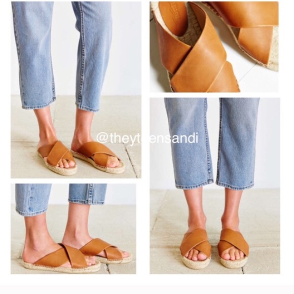 Urban Outfitters Soludos Leather Slide Espadrilles - Picture 2 of 2