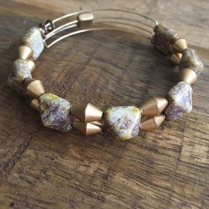 Alex and Ani Gold/Stone Bracelet - Like New
