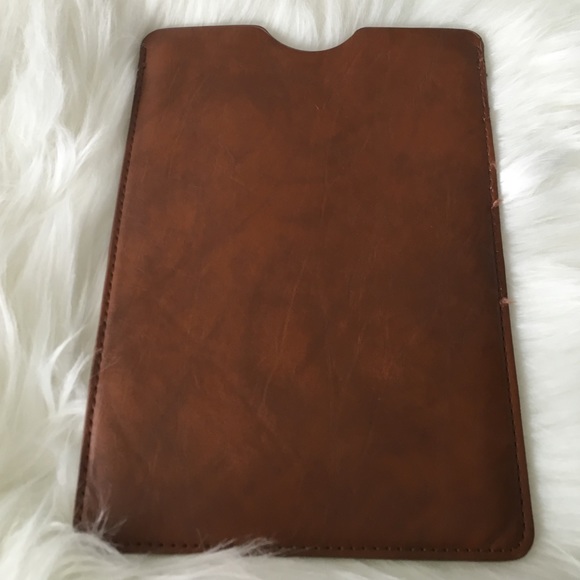 Brown leather iPad mini case