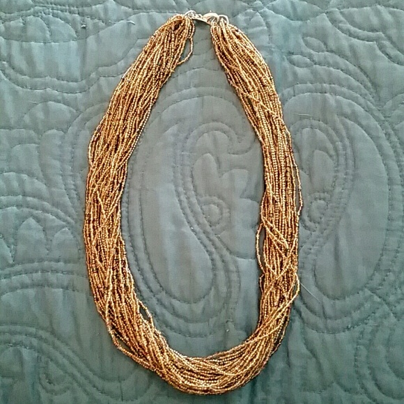 Multi strand beaded necklace