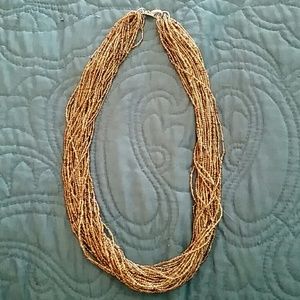 Multi strand beaded necklace