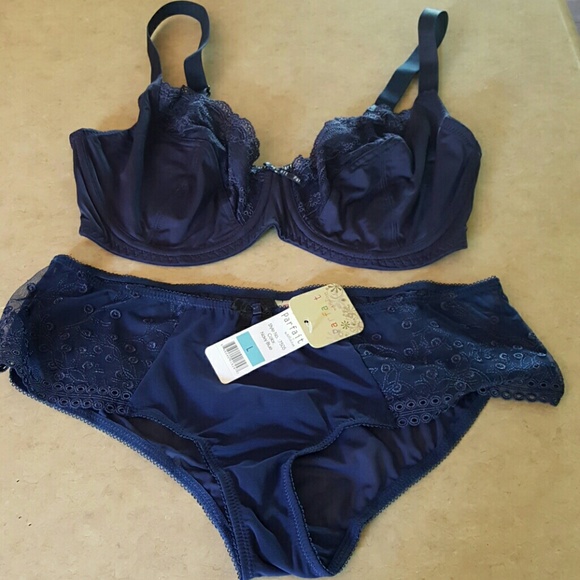 Parfait 36F bra L panty set NWT