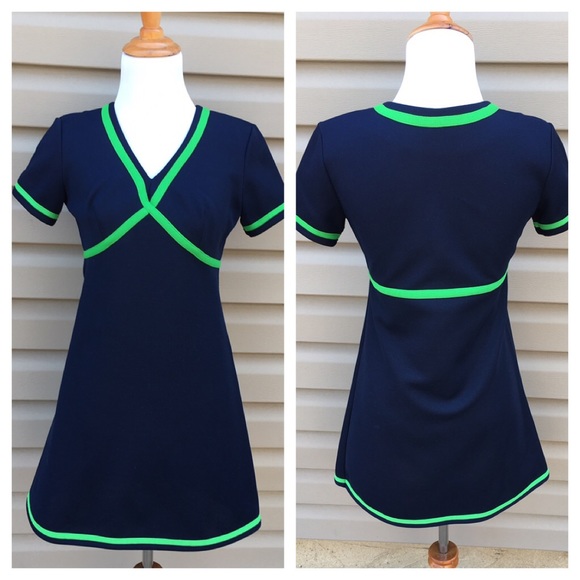 Vintage 1960's mad men mini dress XS - Picture 2 of 3