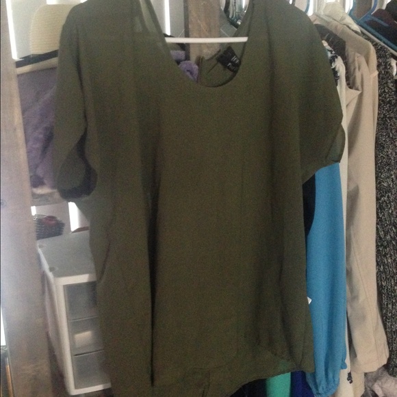 Olive green blouse