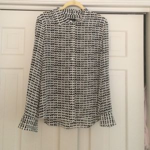 JCrew silky button up top!