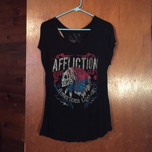 Affliction Skull and Headdress tee