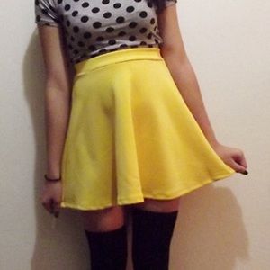 Yellow Skater Skirt